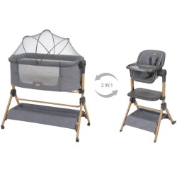 Set Minicuna colecho Kikkaboo con Trona 2 en 1 Sleat Me con cojin