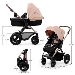 Carrinho de bebé Trio Kinderkraft MOOV 2 minicama e rede