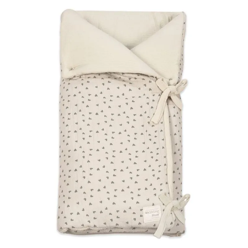 Arrullo Manta Walking Mum Poppy Corazones Musgo