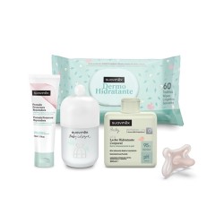 Mala de hospital Suavinex com cosméticos e chupeta