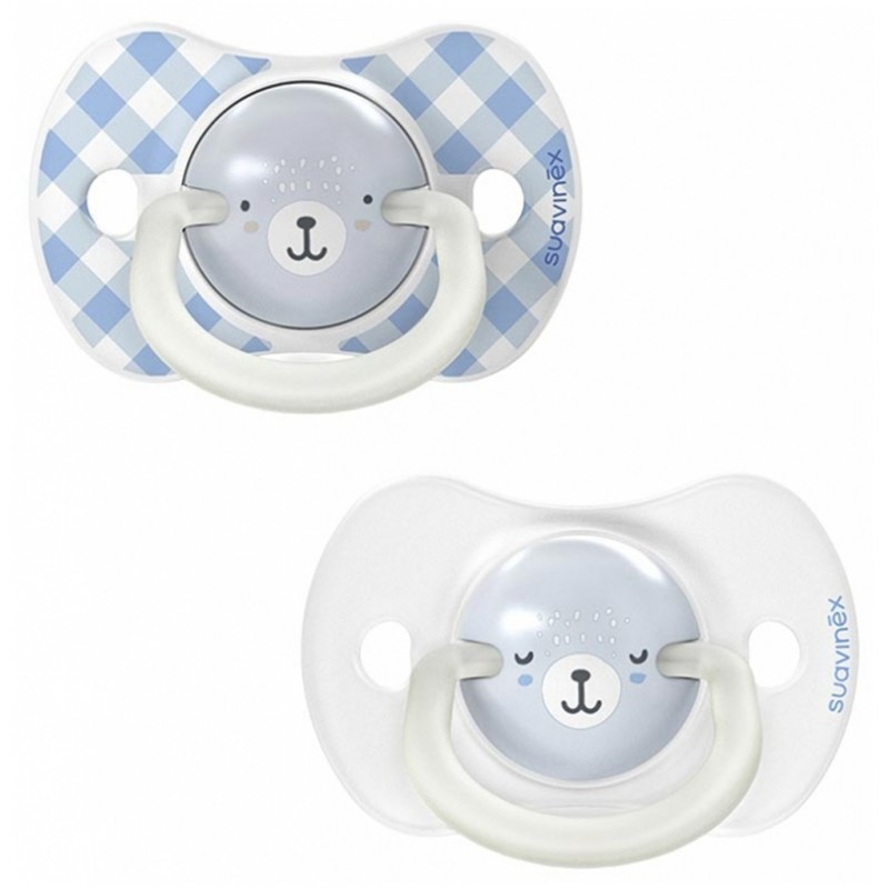 2 Chupetes Suavinex Fisiológicos Noche Wild 0/6M