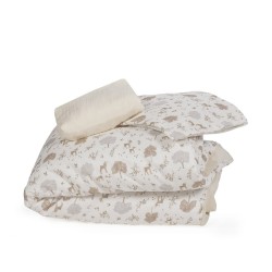 Edredão + Slençol adaptado + almofada + almofada de berço 90X50 cm Pasito a Pasito Nara