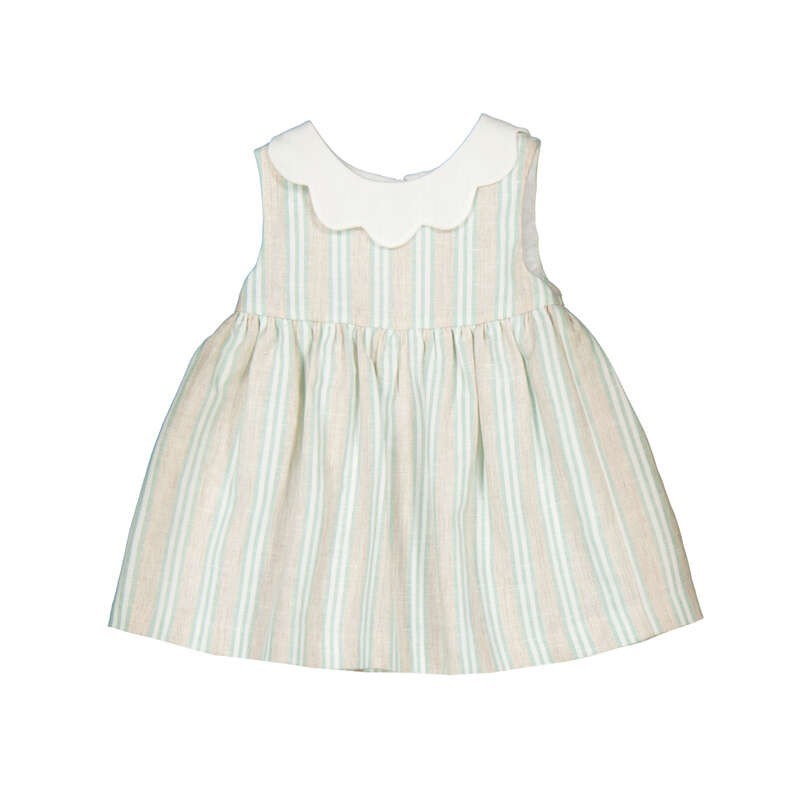 Vestido Mayoral rayas y lino