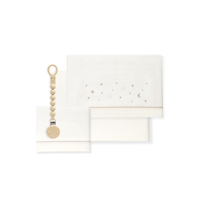 Triptico Cuna Estrellas  Luna+ Broche  Interbaby