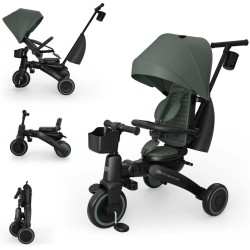 Triciclo dobrável Kinderkraft JAZZ 3 Evolutive 6 em 1 com mochila para berçário