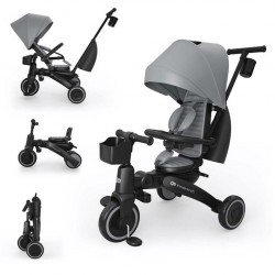 Triciclo dobrável Kinderkraft JAZZ 3 Evolutive 6 em 1 com mochila para berçário