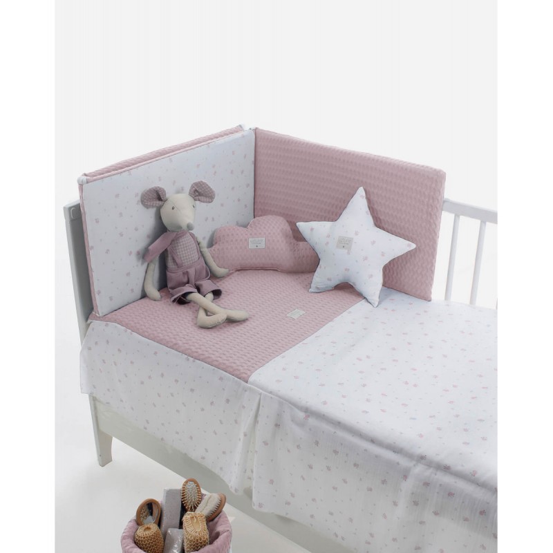 Colcha Y Protector Cuna T/60 Clea Uzturre
