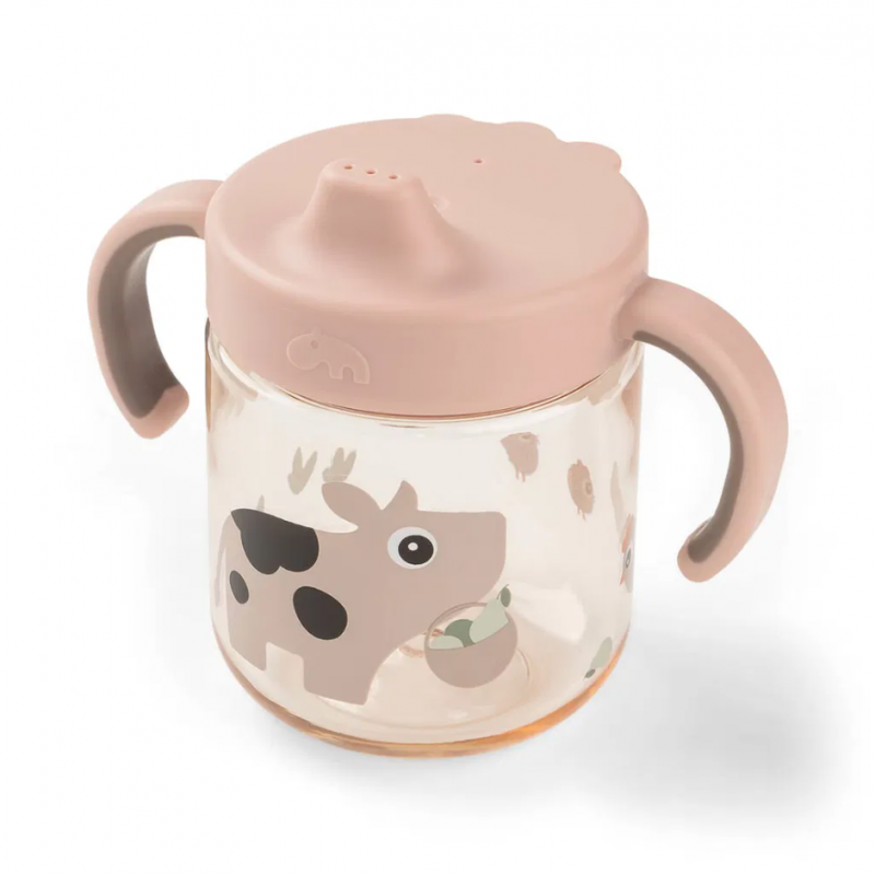 Vaso con boquilla de aprendizaje Done by Deer con 2 asas