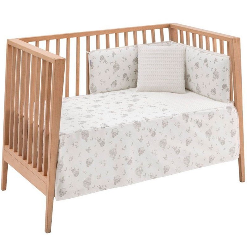 Conjunto de 2 peças Colcha de berço I-V Cambrass 60x120 cm Globe Ecru