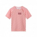 T-shirt de proteção solar Monnëka Stripes Bloom & Blush