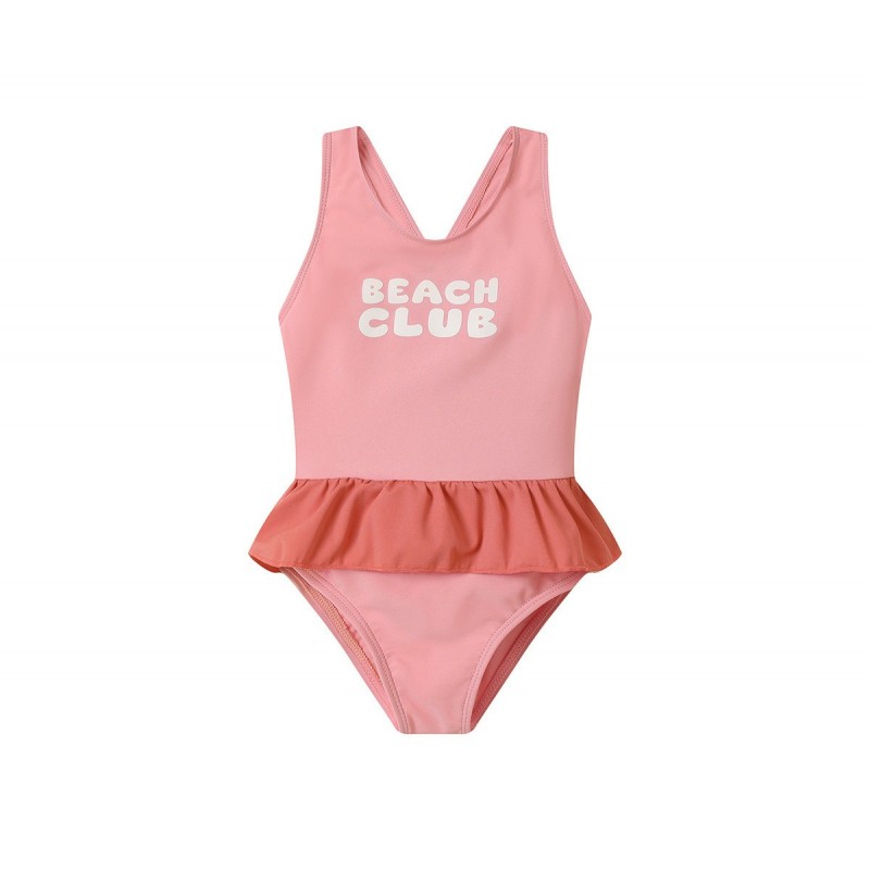 Bañador Monnëka Cruzado con Volantes Stripes Bloom & Blush