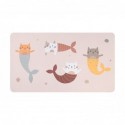 Toalha de praia em microfibra personalizável Monnëka Mermaid Cats