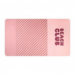 Toalha de praia em microfibra personalizável Monnëka Stripes Bloom & Blush