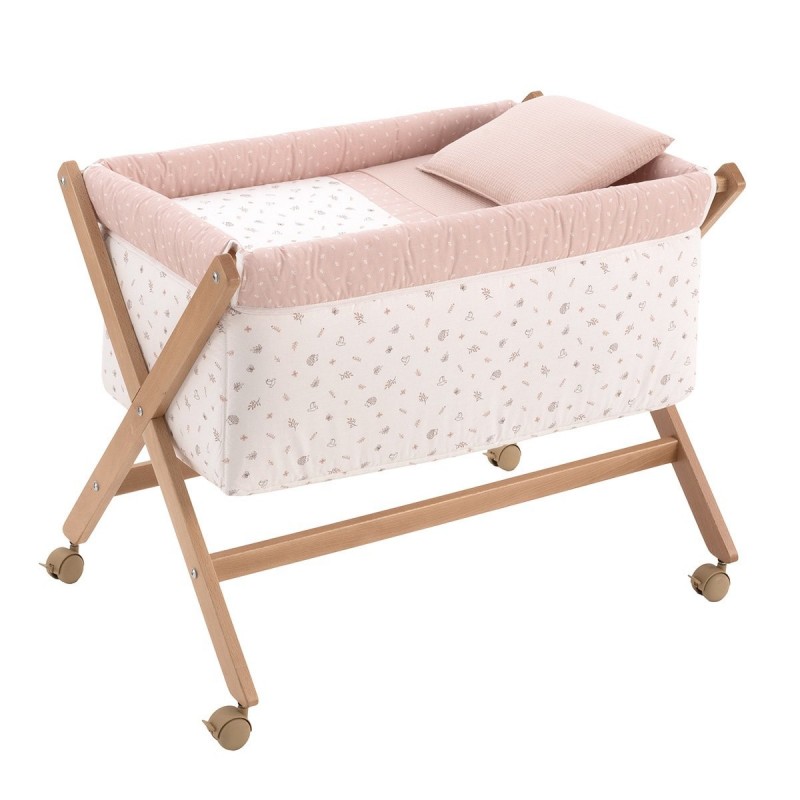 Mini cama de tesoura em madeira natural Cambrass Calma
