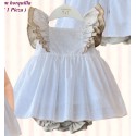 Vestido e cuecas Valentina Monet areia areia