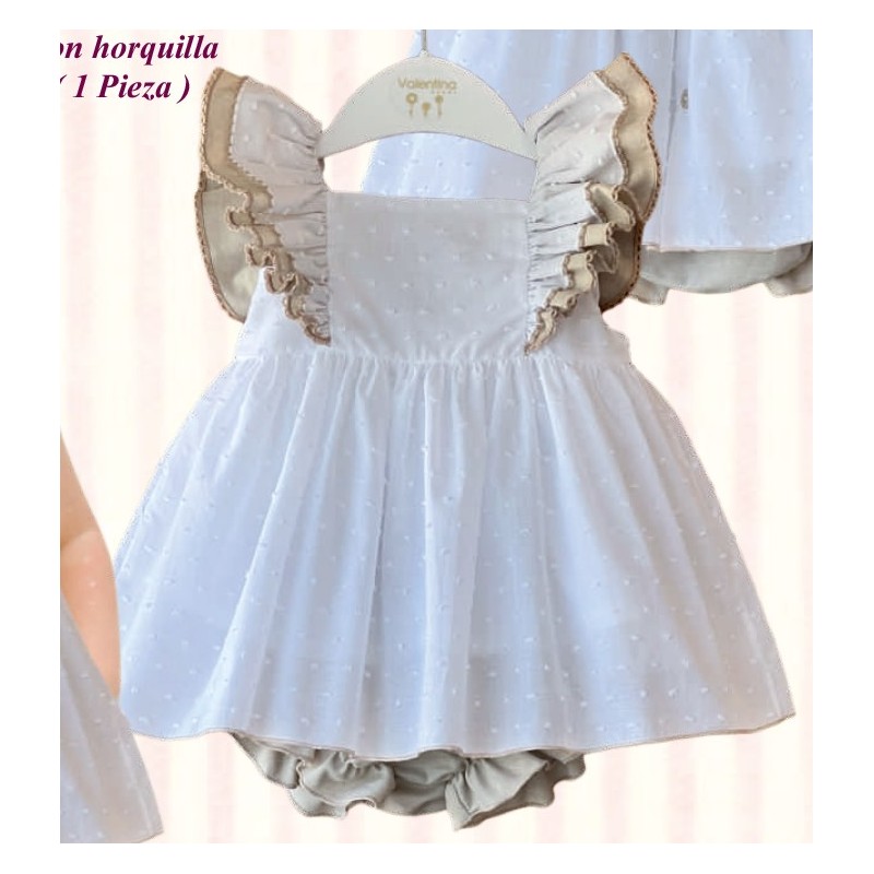Vestido y braguita Valentina Monet arena