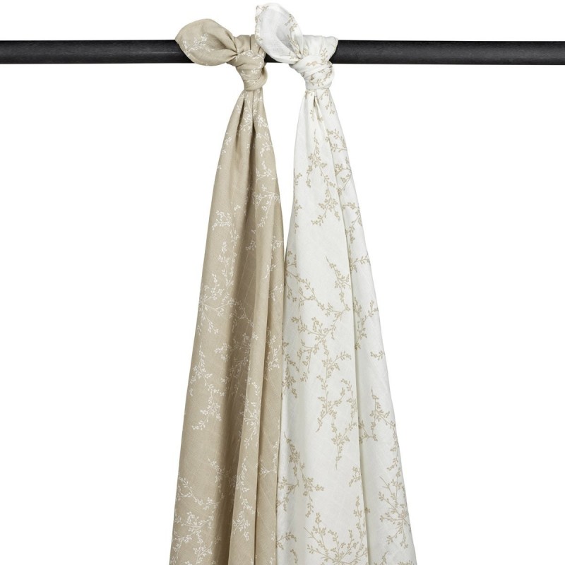 Muselina Grande Meyco Branches Sand Pack De 2