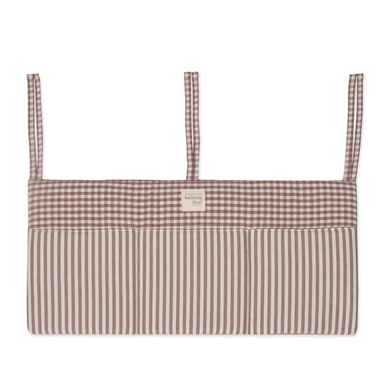 Organizador de berços Walking Mum Praliné Stripes e Vichy