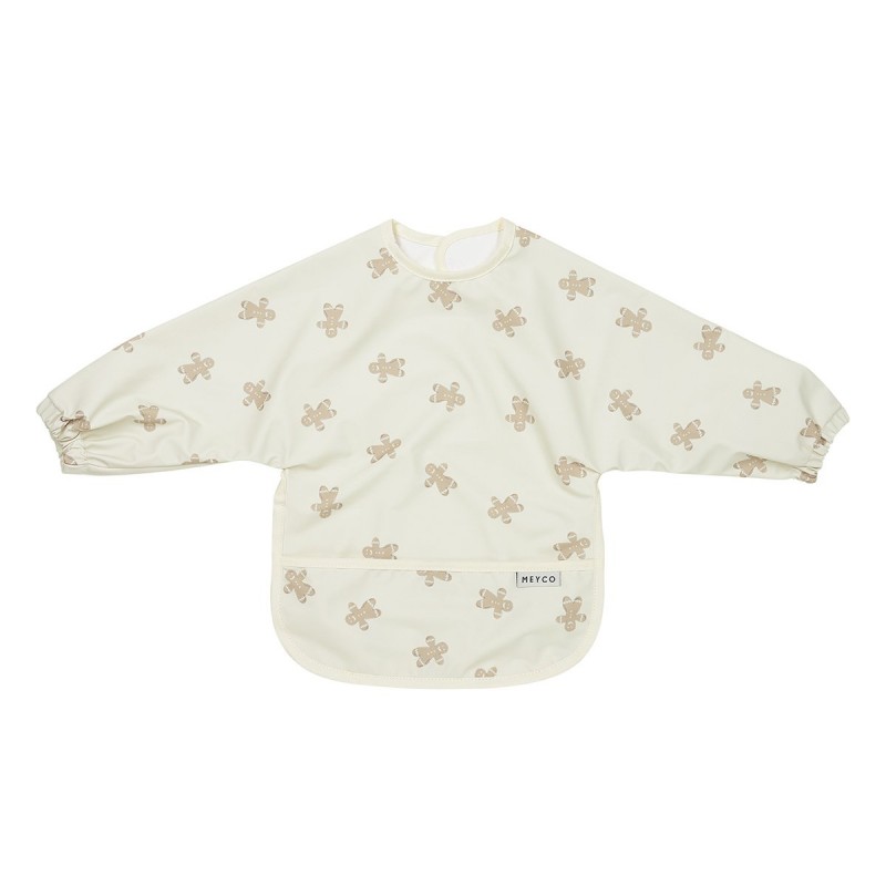 Meyco Gingerbread Soft Sand Bib com mangas