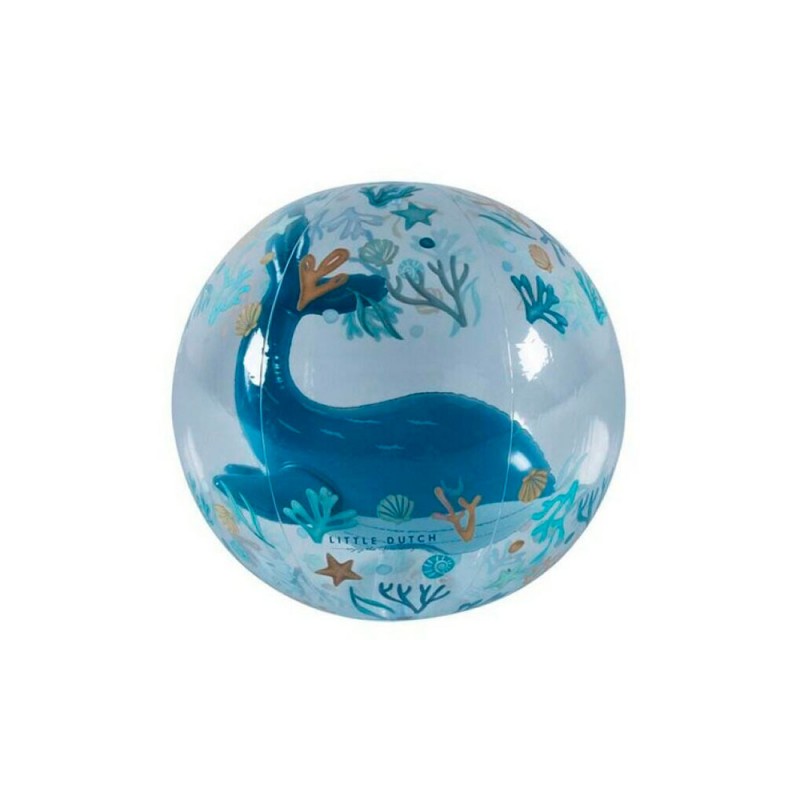 Pelota de playa Little Dutch 3D Ocean Dreams Azul