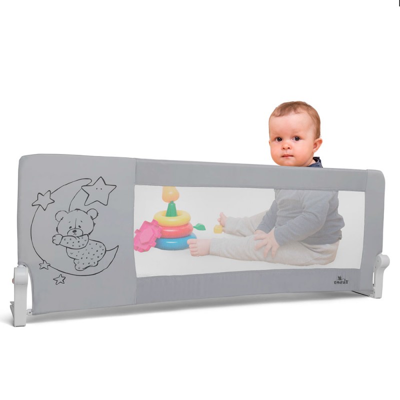 Barreira de cama dobrável Toral com 66 cm de altura por 180 cm de comprimento