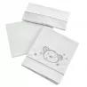 MICUNA TX-821 Conjunto de lençóis de berço SWEET BEAR 120 X 60 (3 PEÇAS)