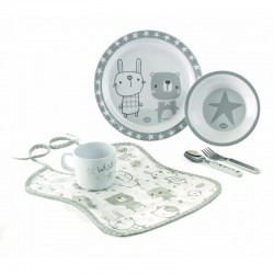 Set vajilla microondas Jane stars con babero