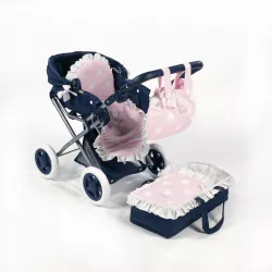 Carrinho de bebé para bonecas La Nina CARLOTA pequeno (44X37X65 CM) crioh.com