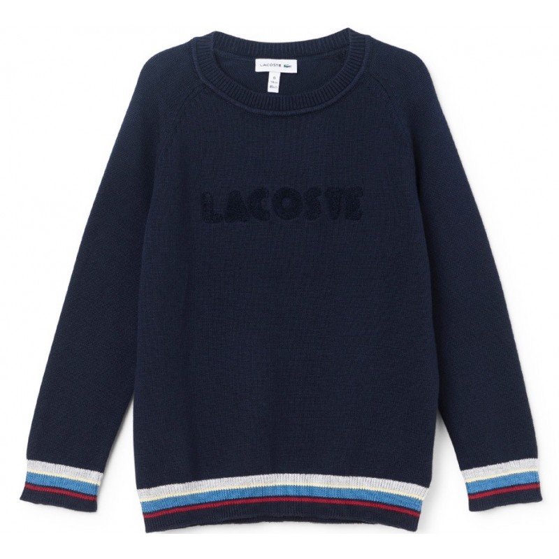 Tricot Lacoste cuello redondo manga larga