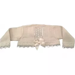 Chaqueta niña Paz Rodriguez con puntillas