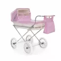 Carrinho de bebé pequeno de plástico Bebelux Rosa