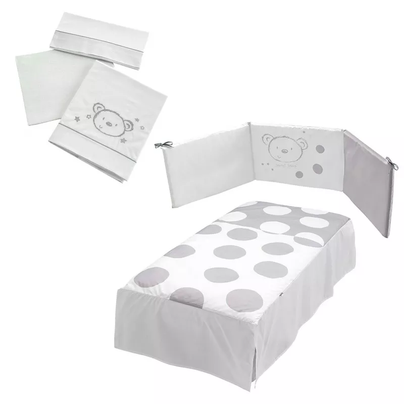 Pack têxtil Micuna Sweet Bear Duvet + Cover + Set Sroupa de cama berço 120 X 60
