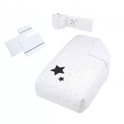 Pack têxtil Micuna Claire Edredão + Capa + Conjunto Slençóis berço 120 X 60