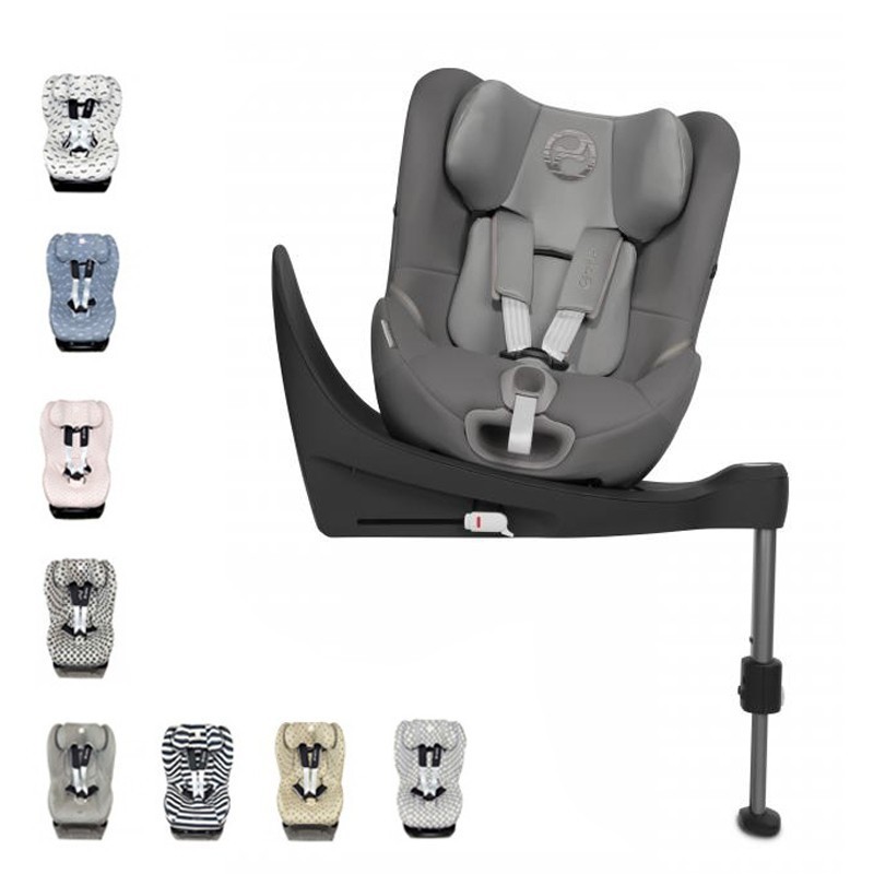 PACK Silla auto CYBEX SIRONA SX2 I-SIZE rotatoria 360º con funda protectora