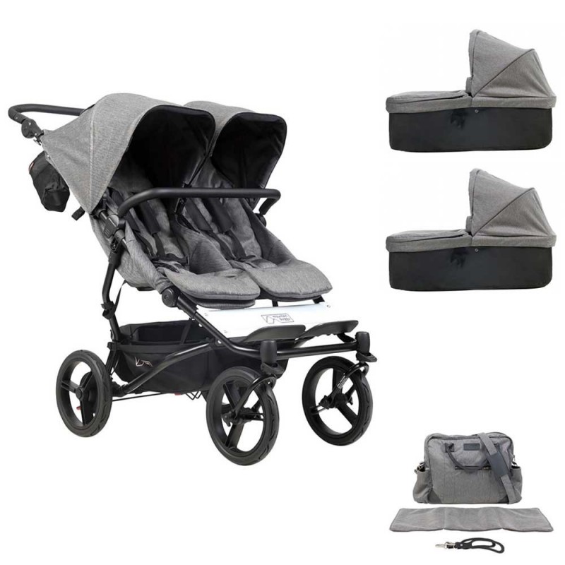 PACK Cochecito Gemelar Mountain Buggy Duet Luxury Collection Herringbone