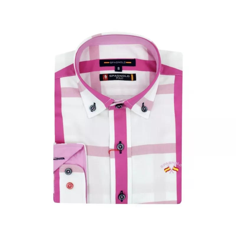 Camisa Spagnolo cuello boton polo bandera 4768