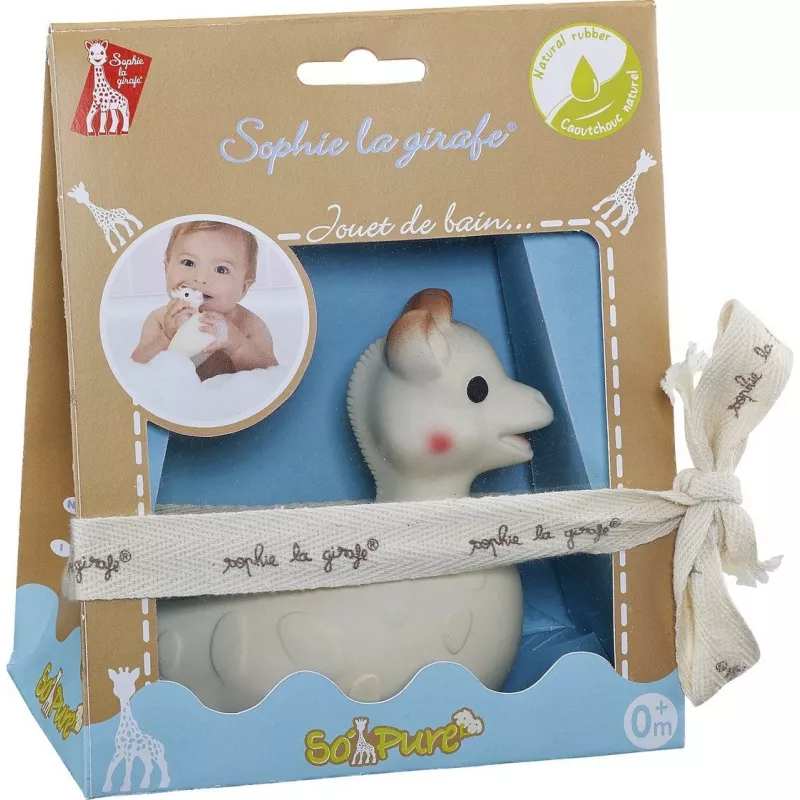 Brinquedo de banho Sophie 100% natural de hévea