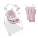 PACK 3 em 1 Cadeira de baloiço para bebé ASALVO com capa de verão reversível