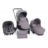 Cochecito Trío Kikka boo Vicenza Gris Melange