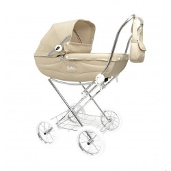 Cochecito para Reborn Arrue Katia Jr. Paris con bolso y cesta metalica