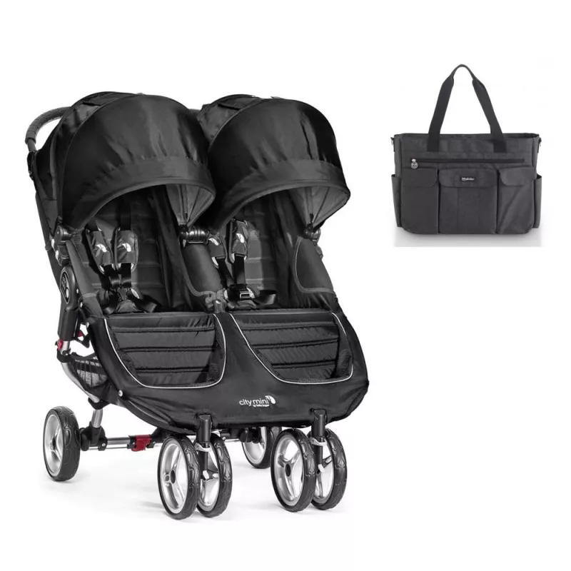 PACK Silla Baby Jogger City Mini gemelar con bolso con cambiador