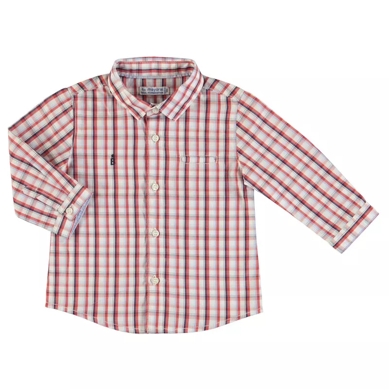 Camisa Mayoral manga larga cuadros