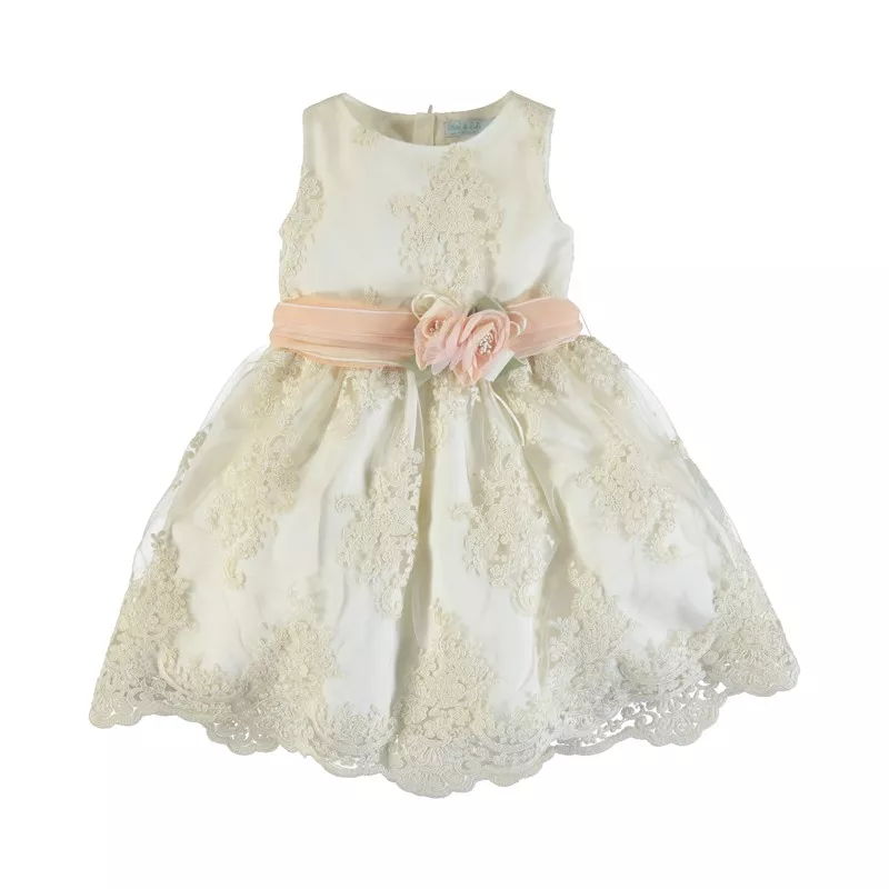 Vestido Abel and Lula em tule bordado com flores