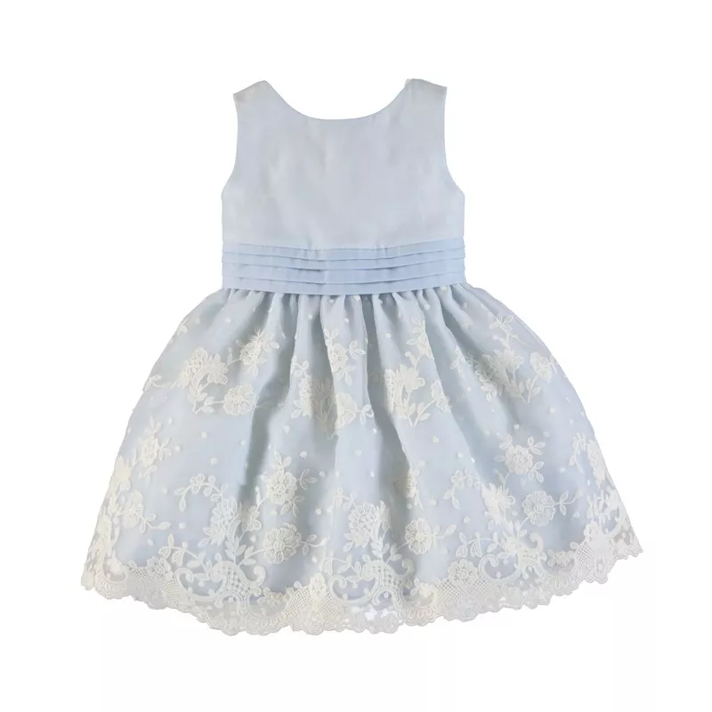 Vestido Abel e Lula organza com flores bordadas