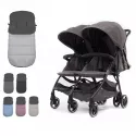 Carrinho de bebé para gémeos Baby Monsters kuki Twin com sacos