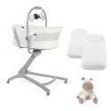 PACK Minicuna Chicco Baby Hug Pro 5 en 1 con nordico colchon y peluche