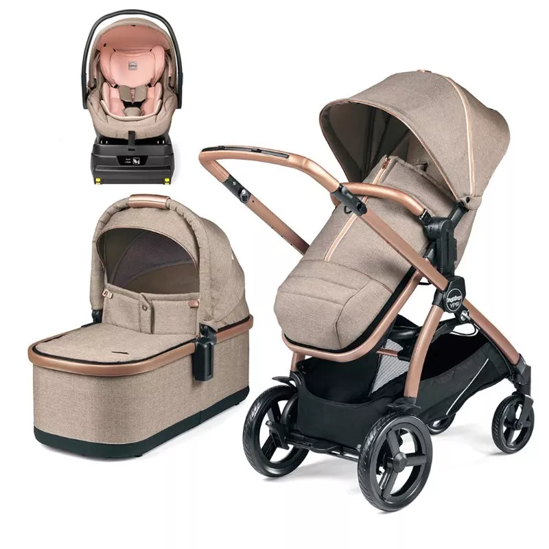 Carrinho de passeio Peg Perego YPSI COMBO TRIO com Primo Viaggio I-Size Group 0 e Base Fixa