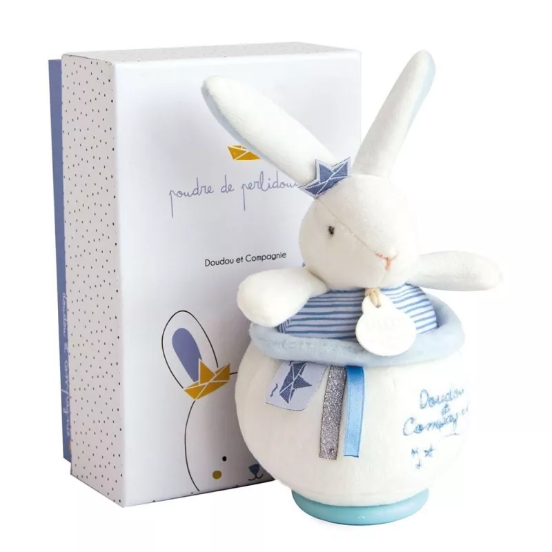 Caixa de música coelhinho marinheiro 14 cm DouDou et Compagnie