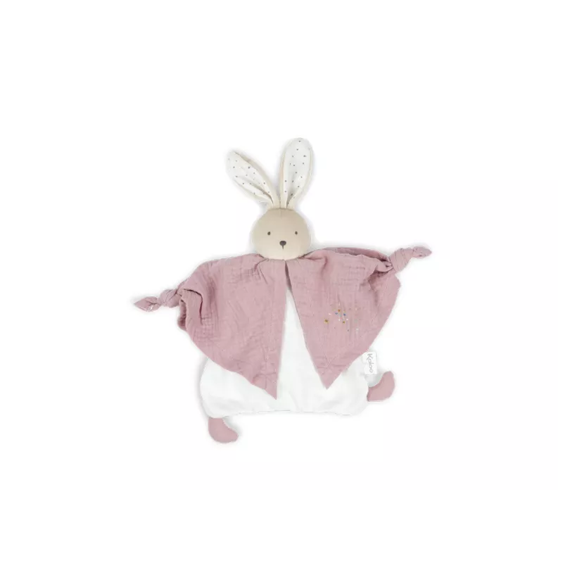 Doudou Cotton Kaloo Coelho cor-de-rosa