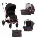 Carrinho de bebé TRIO Kikka Boo Vicenza Premium Preto